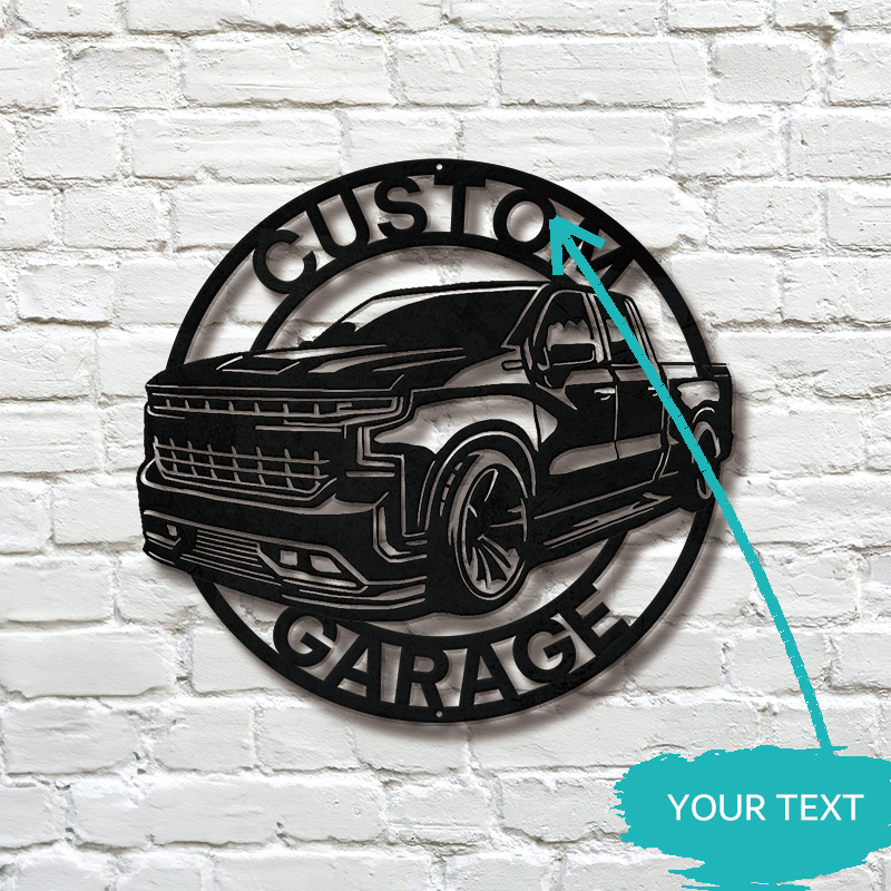 Personalized Garage Metal Sign │ Custom Car Wall Art Decor
