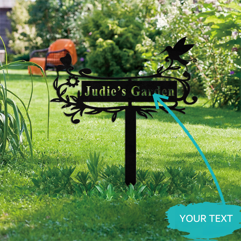 Custom Garden Metal Stake │ Elegant Silhouette Design
