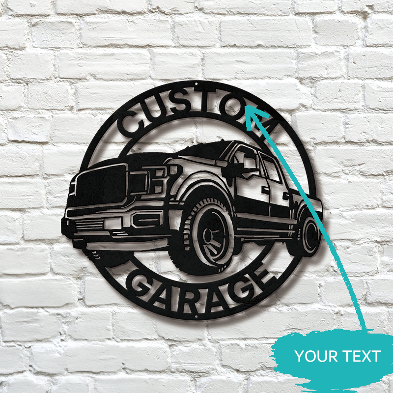 Personalized Garage Metal Sign │ Custom Car Wall Art Decor