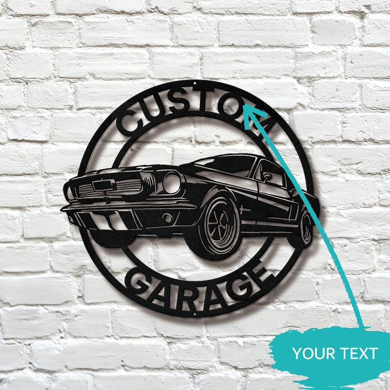 Personalized Garage Metal Sign │ Custom Car Wall Art Decor