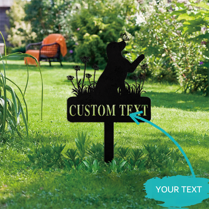 Custom Garden Metal Stake │ Elegant Silhouette Design