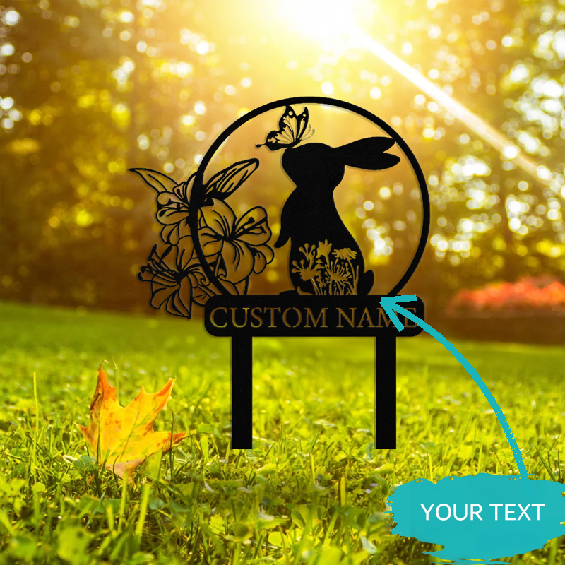 Custom Garden Metal Stake │ Elegant Silhouette Design