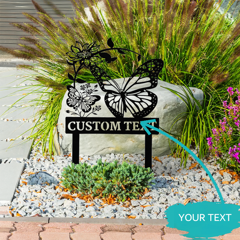 Custom Garden Metal Stake │ Elegant Silhouette Design