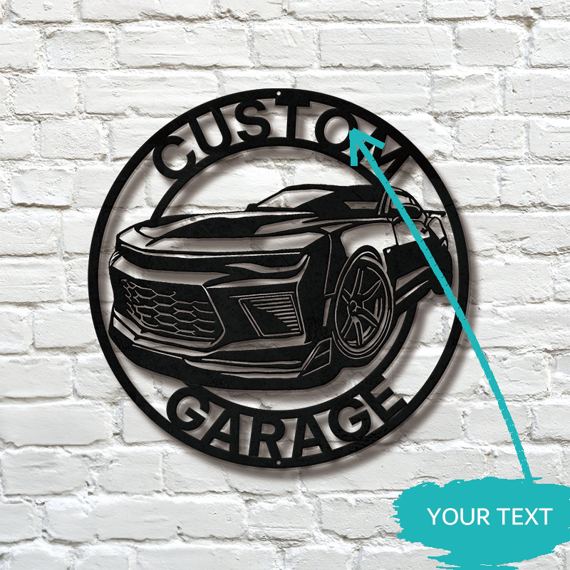 Personalized Garage Metal Sign │ Custom Car Wall Art Decor
