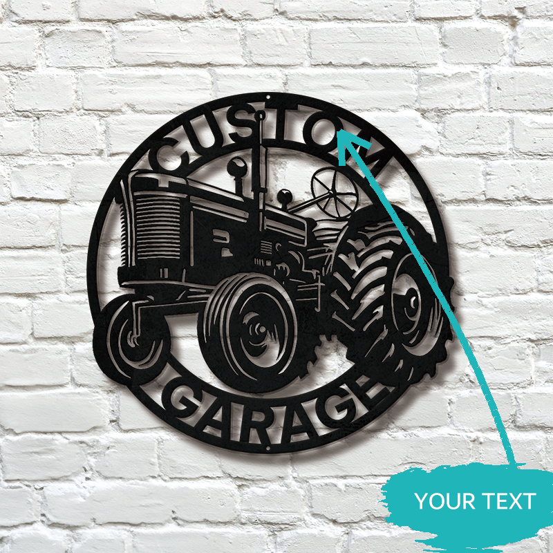 Personalized Garage Metal Sign │ Custom Car Wall Art Decor