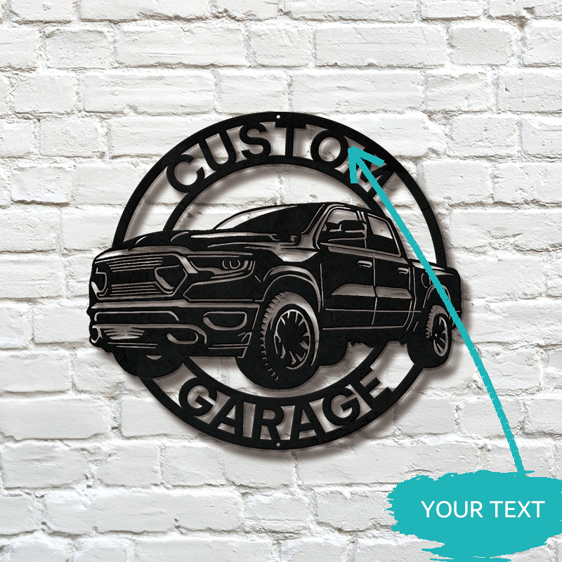 Personalized Garage Metal Sign │ Custom Car Wall Art Decor