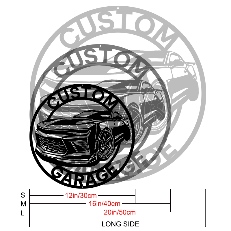 Personalized Garage Metal Sign │ Custom Car Wall Art Decor