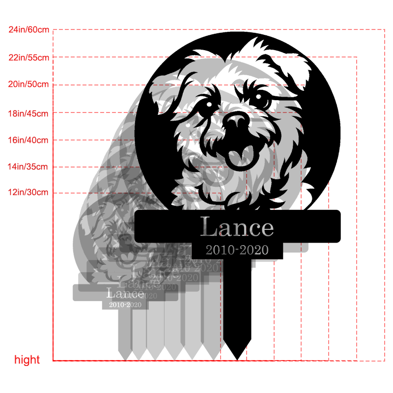 Personalized Pet Portrait Metal Sign │ Modern B&W Dog Memorial Art