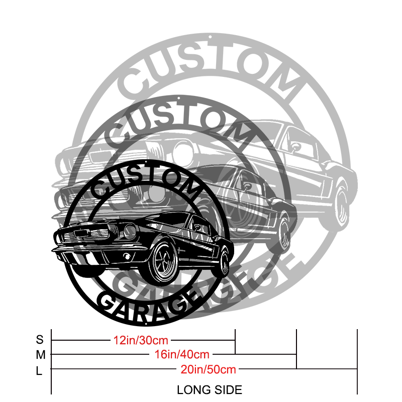 Personalized Garage Metal Sign │ Custom Car Wall Art Decor