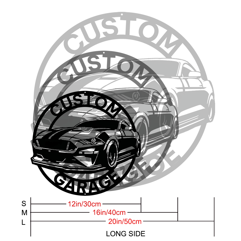 Personalized Garage Metal Sign │ Custom Car Wall Art Decor