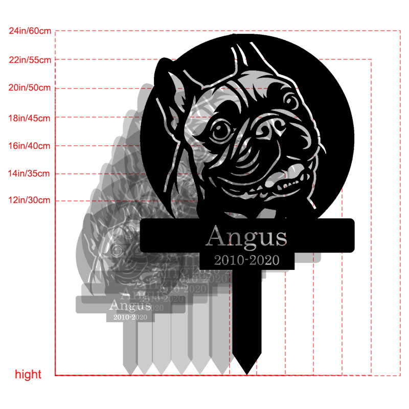 Personalized Pet Portrait Metal Sign │ Modern B&W Dog Memorial Art