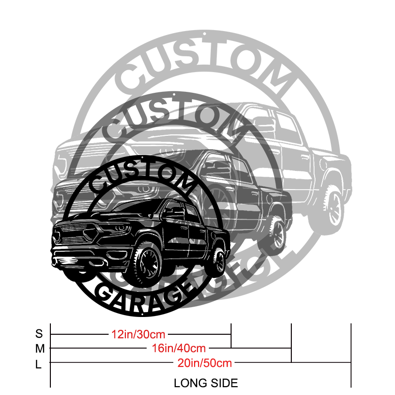 Personalized Garage Metal Sign │ Custom Car Wall Art Decor