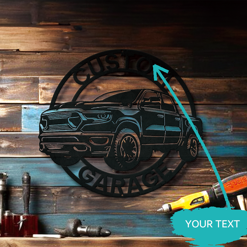Personalized Garage Metal Sign │ Custom Car Wall Art Decor