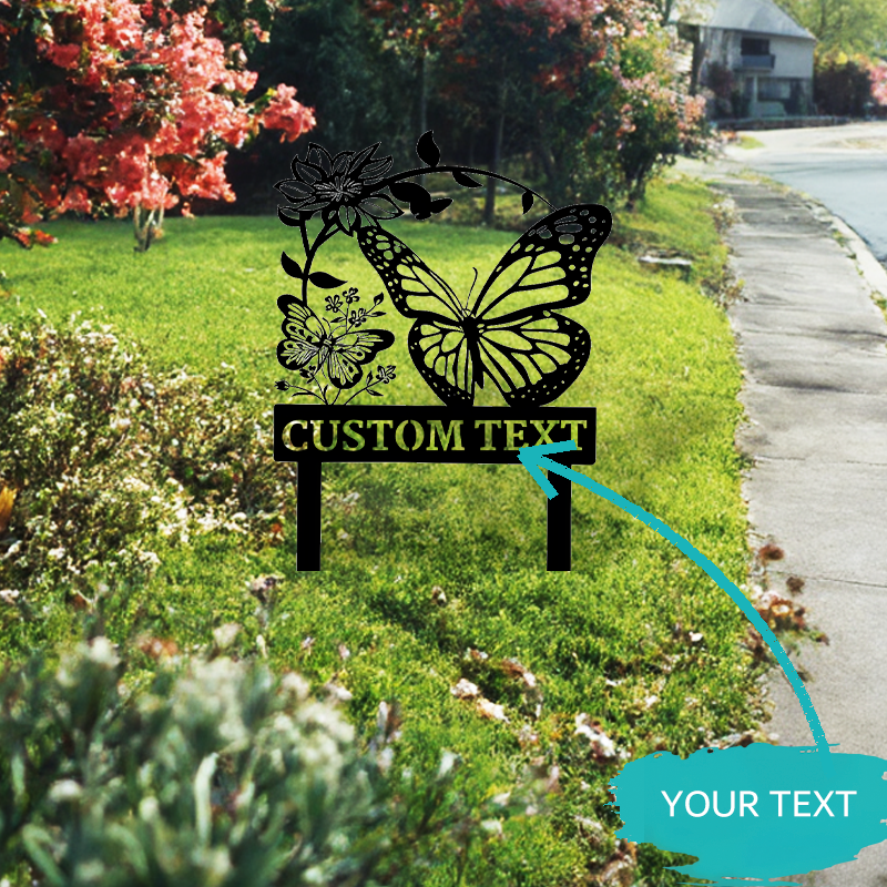 Custom Garden Metal Stake │ Elegant Silhouette Design