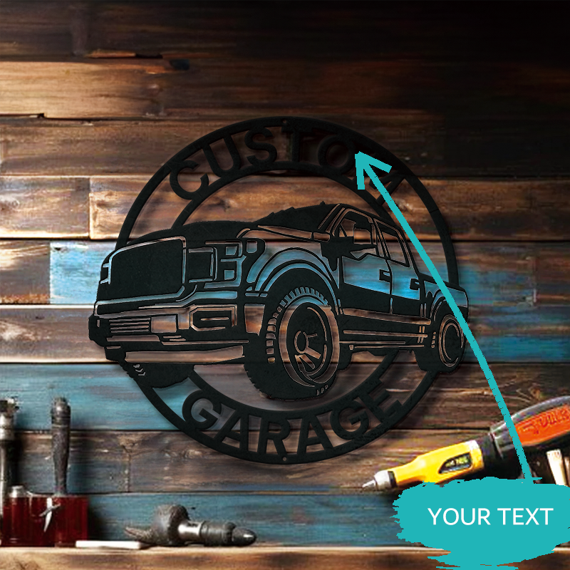 Personalized Garage Metal Sign │ Custom Car Wall Art Decor