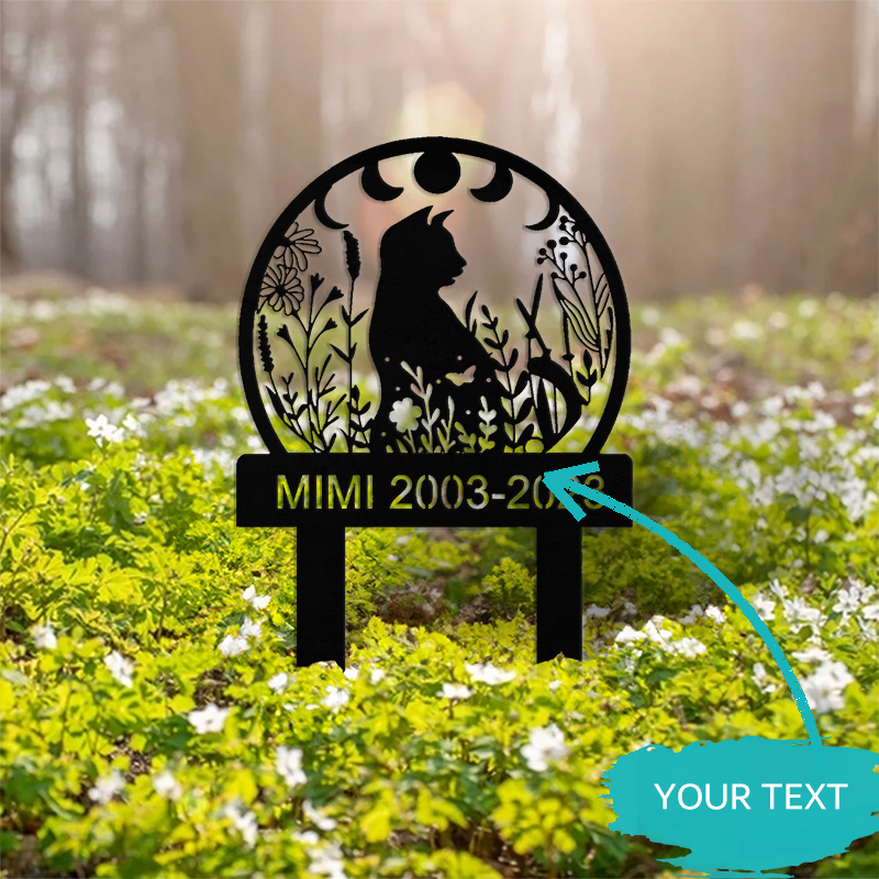 Custom Garden Metal Stake │ Elegant Silhouette Design