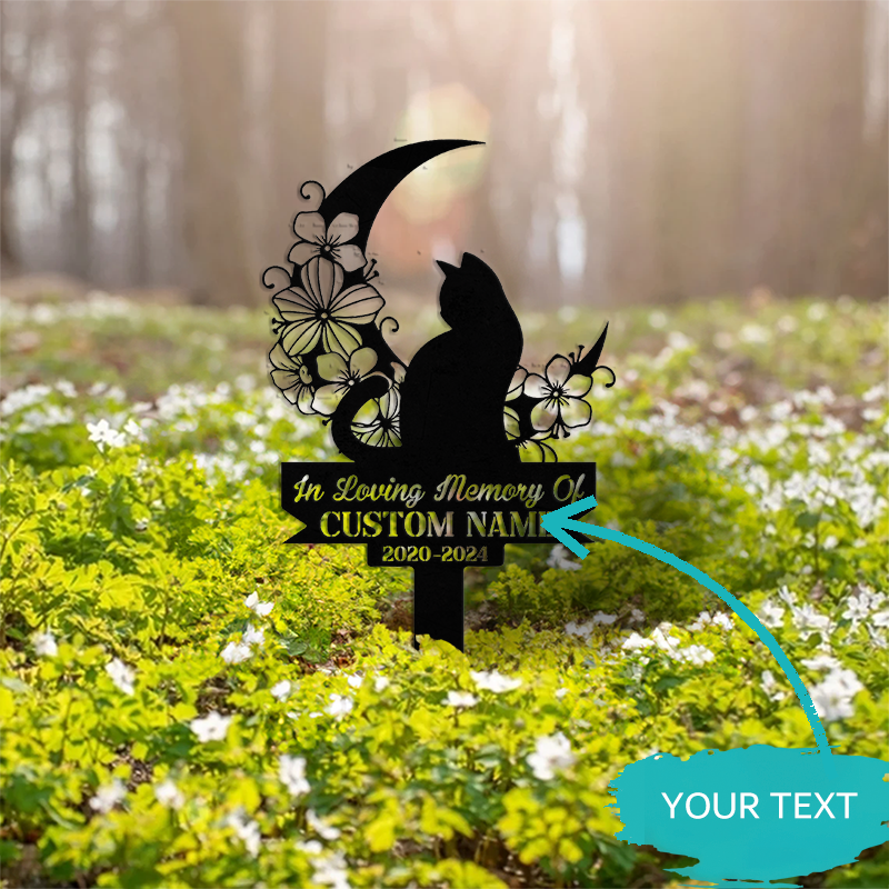 Custom Garden Metal Stake │ Elegant Silhouette Design