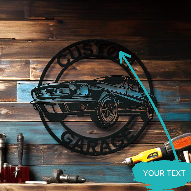 Personalized Garage Metal Sign │ Custom Car Wall Art Decor