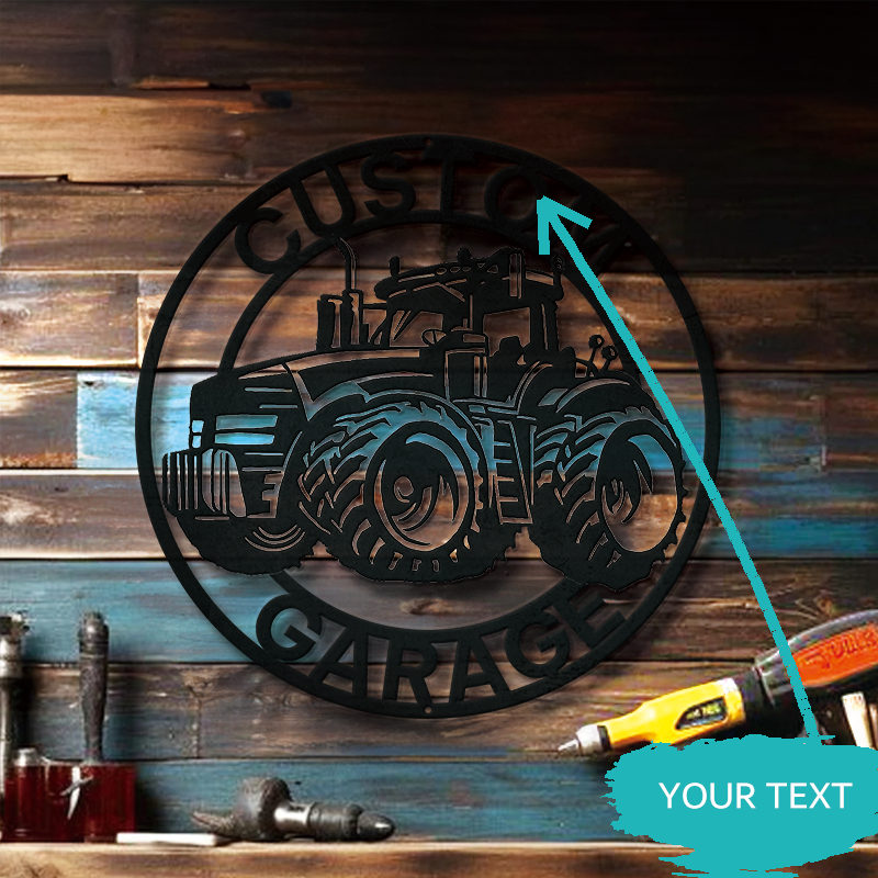 Personalized Garage Metal Sign │ Custom Car Wall Art Decor