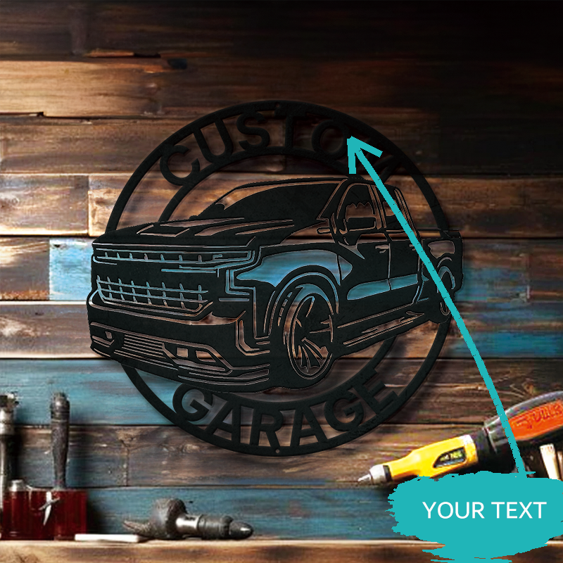 Personalized Garage Metal Sign │ Custom Car Wall Art Decor