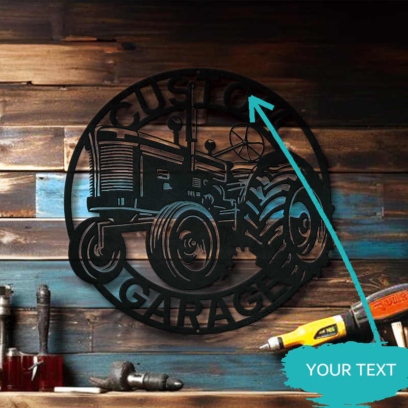 Personalized Garage Metal Sign │ Custom Car Wall Art Decor