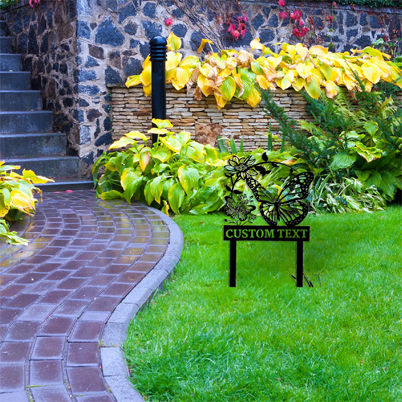 Custom Garden Metal Stake │ Elegant Silhouette Design