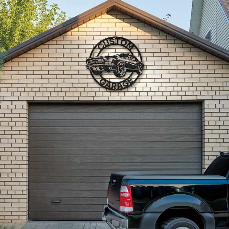 Personalized Garage Metal Sign │ Custom Car Wall Art Decor