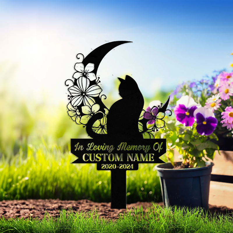 Custom Garden Metal Stake │ Elegant Silhouette Design
