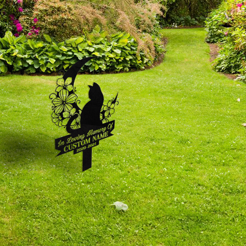 Custom Garden Metal Stake │ Elegant Silhouette Design