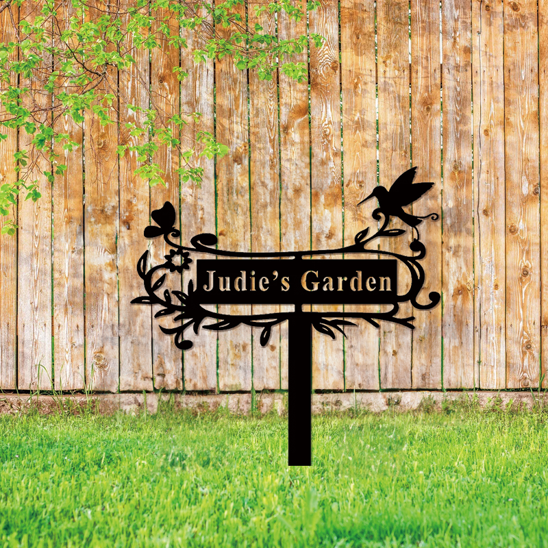 Custom Garden Metal Stake │ Elegant Silhouette Design