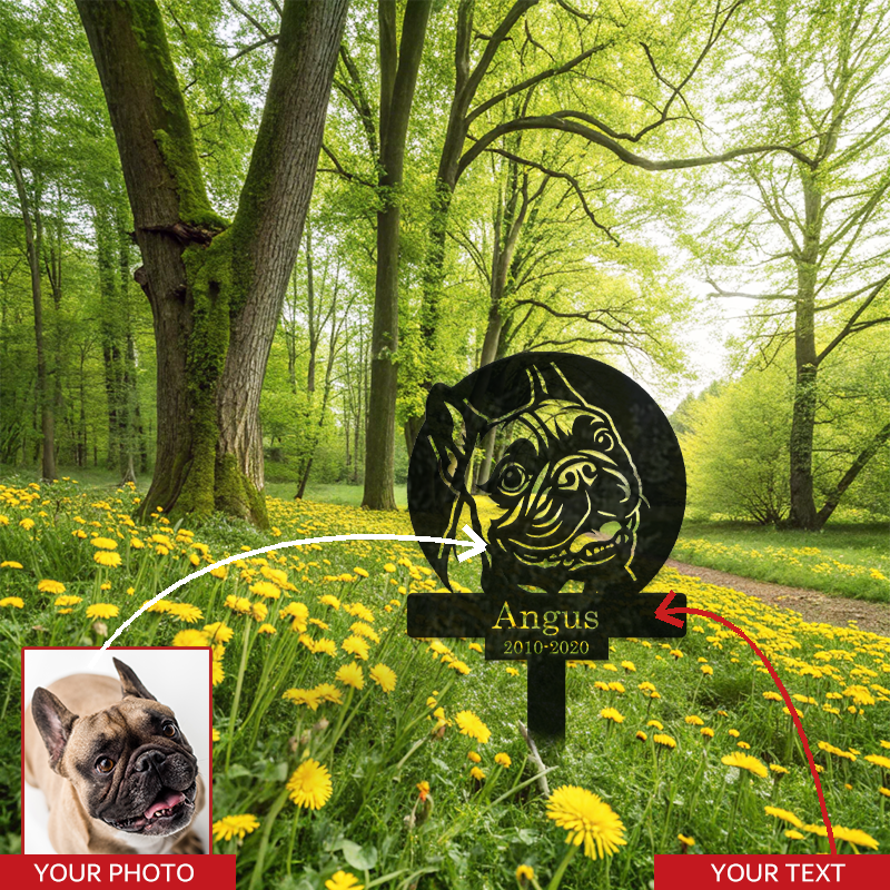 Personalized Pet Portrait Metal Sign │ Modern B&W Dog Memorial Art