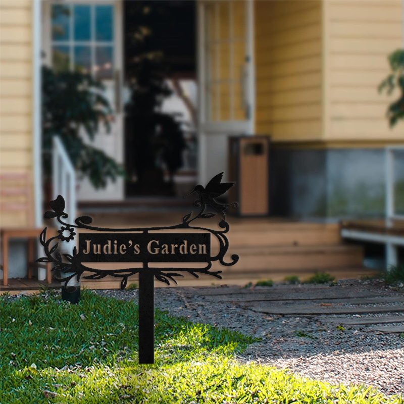 Custom Garden Metal Stake │ Elegant Silhouette Design