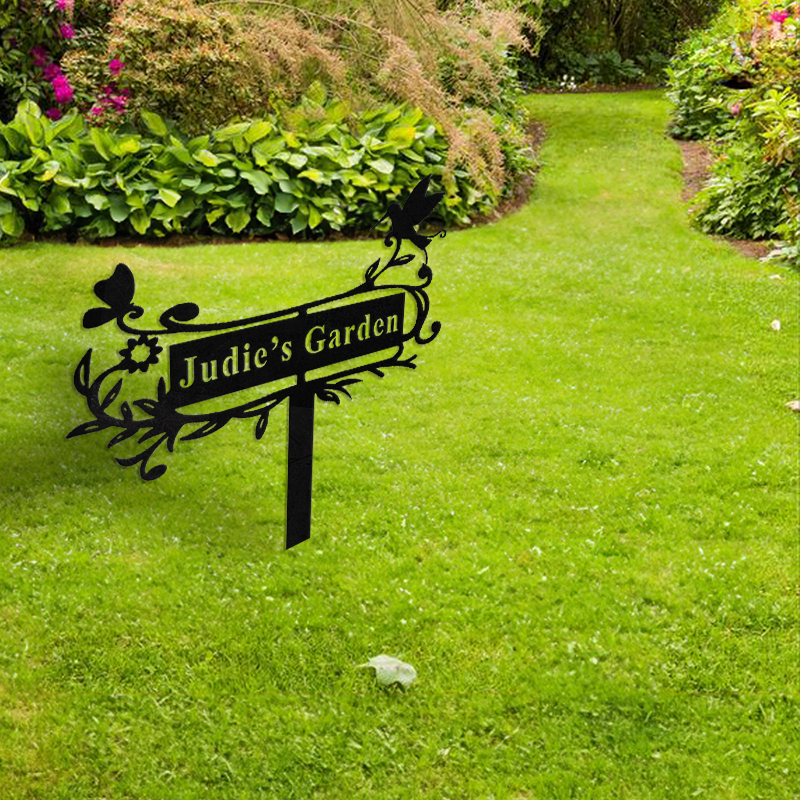 Custom Garden Metal Stake │ Elegant Silhouette Design