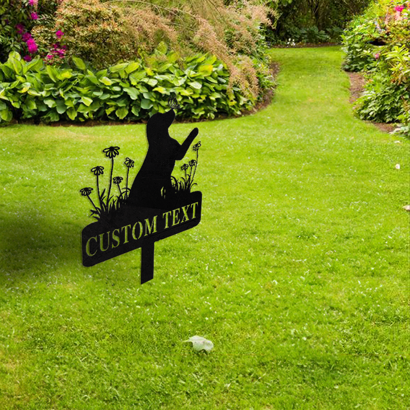 Custom Garden Metal Stake │ Elegant Silhouette Design