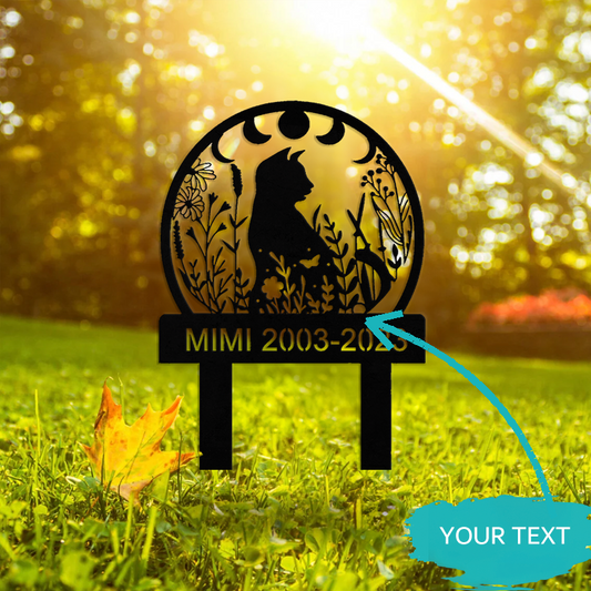 Custom Garden Metal Stake │ Elegant Silhouette Design