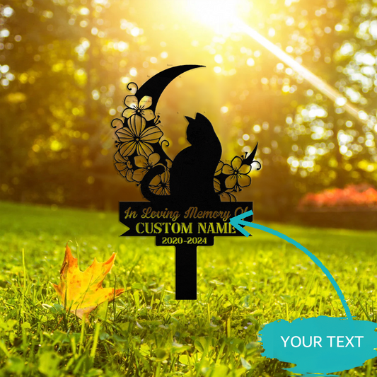 Custom Garden Metal Stake │ Elegant Silhouette Design