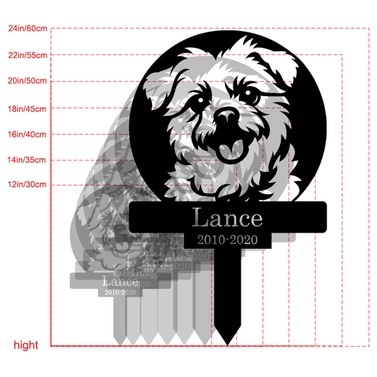 Personalized Pet Portrait Metal Sign │ Modern B&W Dog Memorial Art