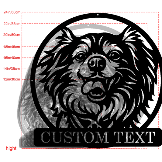 Personalized Pet Portrait Metal Sign │ Modern B&W Dog Memorial Art