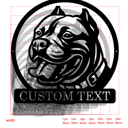 Personalized Pet Portrait Metal Sign │ Modern B&W Dog Memorial Art