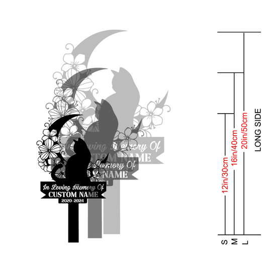 Custom Garden Metal Stake │ Elegant Silhouette Design