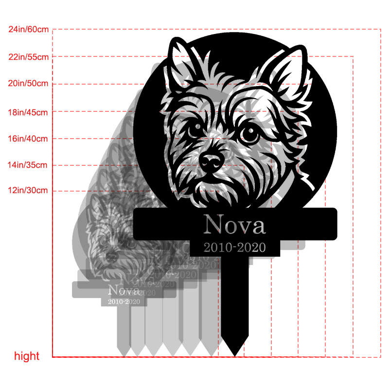 Personalized Pet Portrait Metal Sign │ Modern B&W Dog Memorial Art