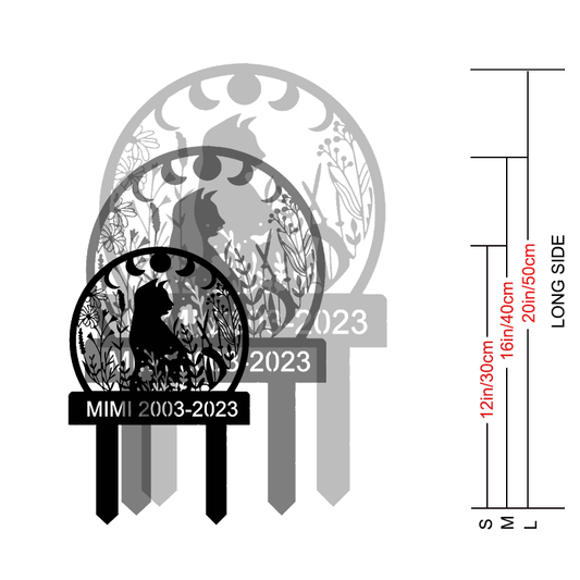Custom Garden Metal Stake │ Elegant Silhouette Design