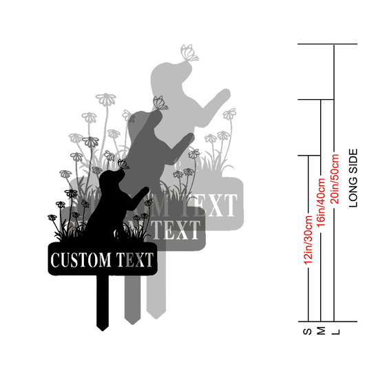 Custom Garden Metal Stake │ Elegant Silhouette Design
