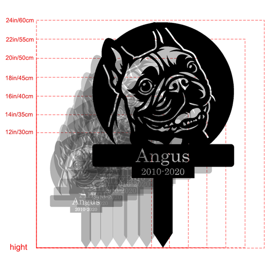Personalized Pet Portrait Metal Sign │ Modern B&W Dog Memorial Art