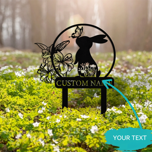 Custom Garden Metal Stake │ Elegant Silhouette Design