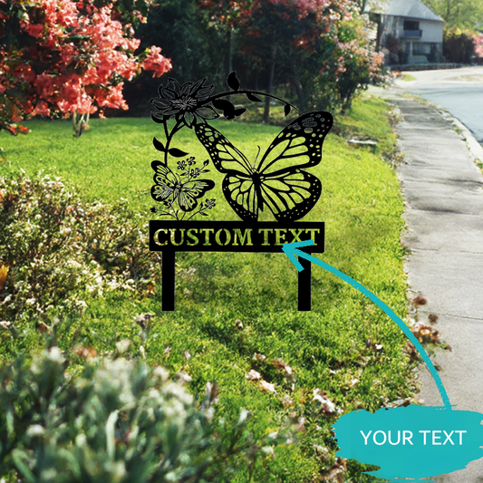Custom Garden Metal Stake │ Elegant Silhouette Design