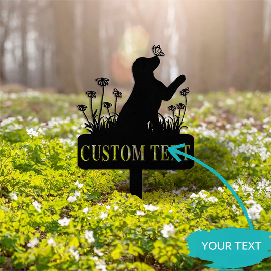 Custom Garden Metal Stake │ Elegant Silhouette Design