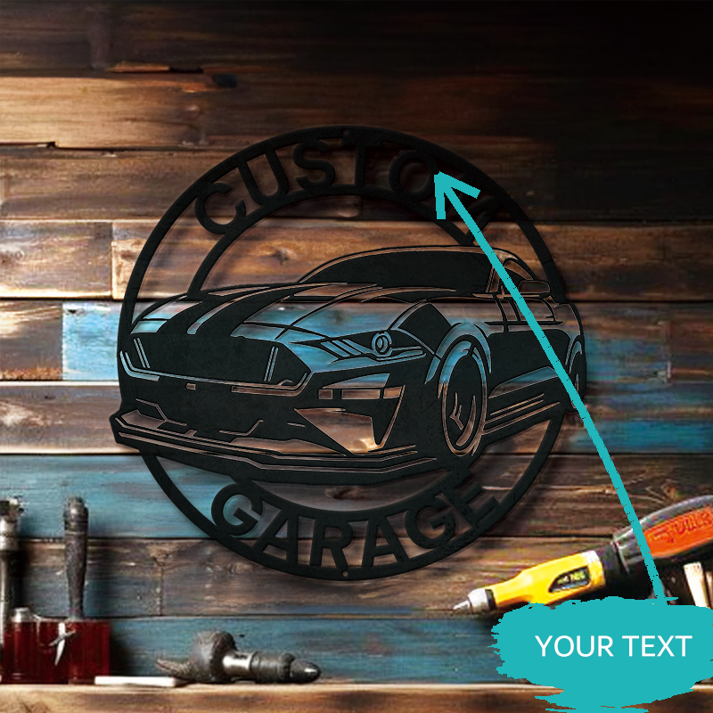 Personalized Garage Metal Sign │ Custom Car Wall Art Decor