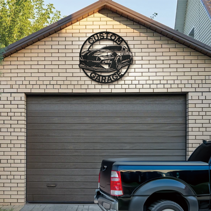 Personalized Garage Metal Sign │ Custom Car Wall Art Decor