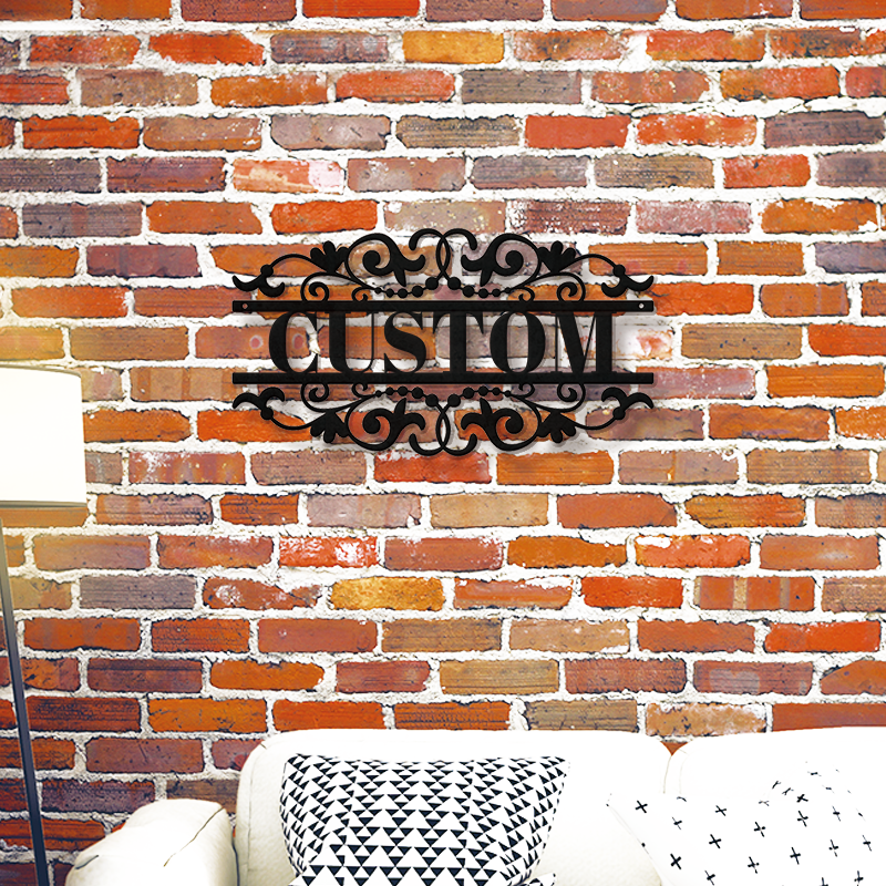 Personalized Metal Address Sign │ Elegant Black House Number Plaque